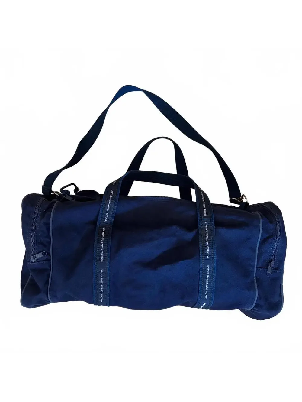 Morgan Stanley Dean Witter Scarborough Tweed Canvas Banker Bag Duffle Weekender